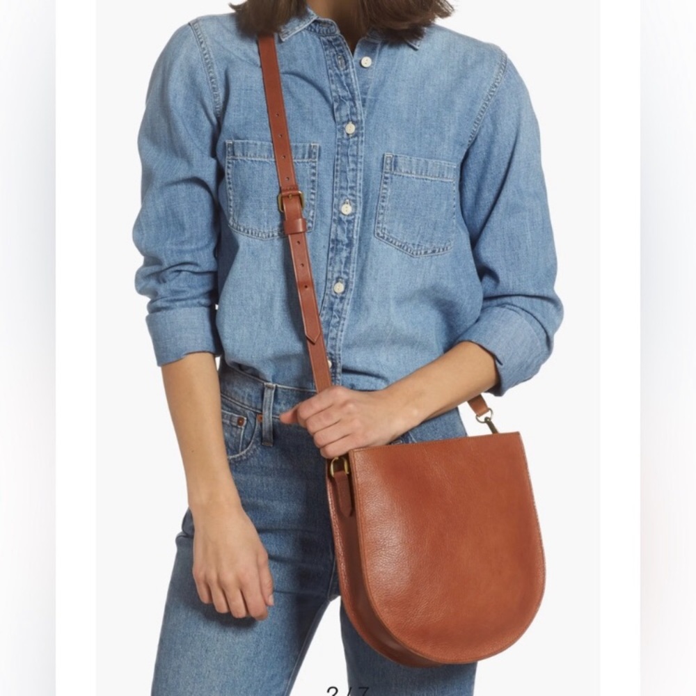 Madewell Transport Leather Saddlebag MD185 Crossbody English Saddle